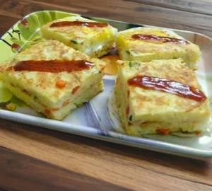 Bread omelette cheese [double]