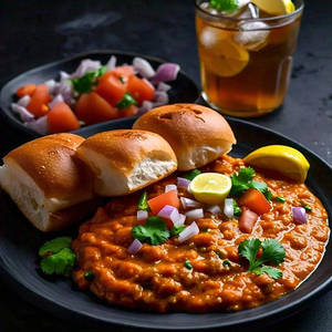 Pao Bhaji With Mini  Ice Tea