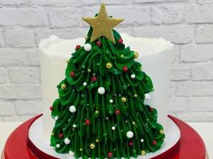 Merry Christmas Tree Cake