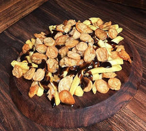 Barbeque sausage fries