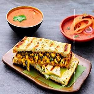 Grilled paneer makhni sandwich
