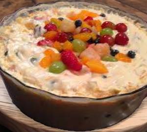 Fruit Cocktail Salad with Cream
