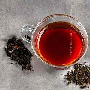 Red lavender herbal infusion tea