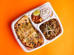 Stuffed Aloo Paratha & Chole Tiffin