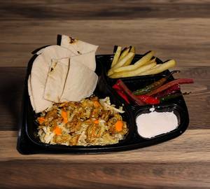 Mexican plate Shawarma with fries