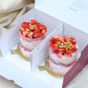 Strawberry Mini Cake Box Of 2