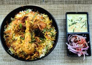 Hyderabadi chicken dum biriyani