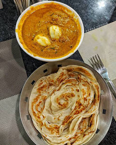 Parotta + Egg Curry