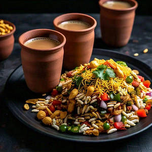 3 Jumbo Kullad Chai With Spl. Bhel Puri