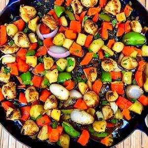 Pan Tossed Garlic Veggies