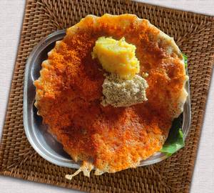 Open butter masala dosa