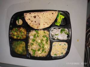 Regular paneer rice thali