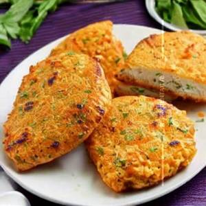 Grilled chicken cheddar patties