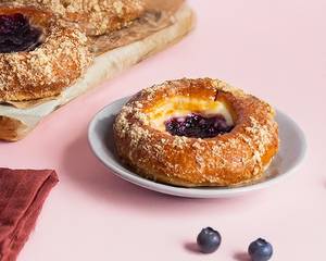 Blueberry Cheesecake Brioche Bun