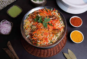 Tandoori Chicken Awadhi Biryani.