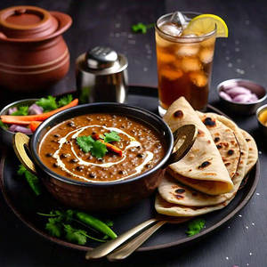 Dal Makhani + 2 Parantha / 3 Chapati  + Ice Tea