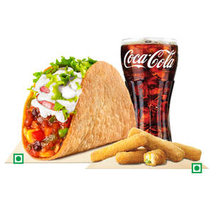Crunchy Veg Taco+Veggie Strips+Coke.