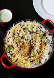 Handi Chicken Dum Awadhi Biryani.