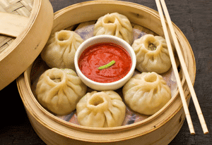 Vegetable steamed momos [8 pieces]