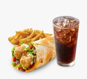 Cheesy Chicken Wrap + F Fries + Drink