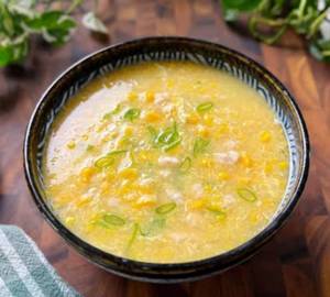 Sweet Corn Chicken Soup (Serves 1)