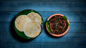 3 Thattu Dosa + Beef Fry