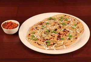 2 Soft Butter Aloo paneer Paratha with Spicy mix aachar