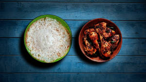3 Appam + Chicken Fry