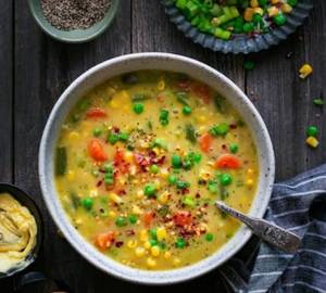 Sweet Corn Veg Soup (Serves-1)