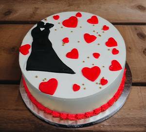 Red Heart Strawberry Cake