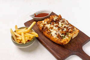 Chicken Tikka Garlic Bread