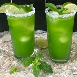 Lime and mint slush