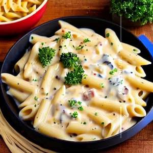 Smoked Chicken Pasta in Creamy Alfredo Sauce
