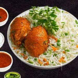 Chicken egg rice double