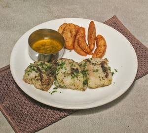 Grilled Fish With Potato Wedges