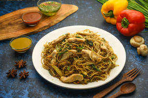 Egg & Chicken Manchurian Hakka Noodles