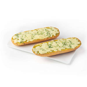 Cheesy Thecha Garlic Bread