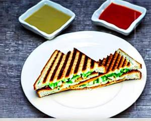 Paneer Masala Cheese Toast Sandwich