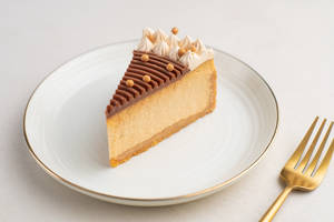 Salted Caramel Baked Cheesecake Pastry Slice