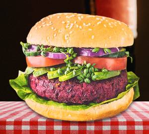Paneer Tikki Burger With Cheese Slice