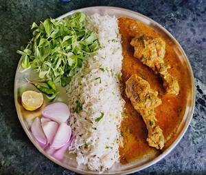 Chicken curry (4pcs) with jeera rice (Full)