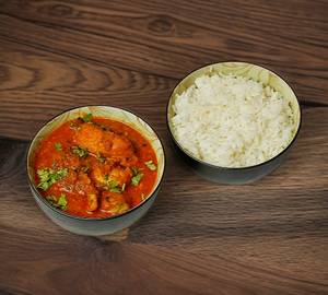 Fish curry with rice