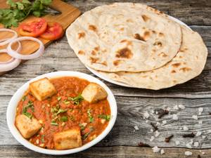 6 roti with sabzi