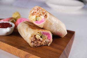Chicken Shawarma Saj Wrap