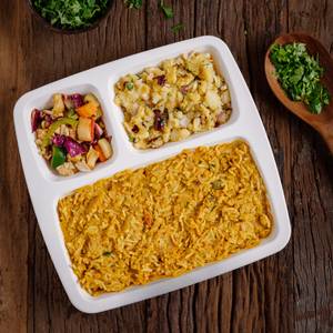 Masoor Dal Khicdi With Aloo Chutney