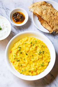 Dal Khichdi With Papad