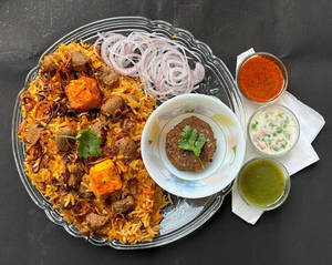 Veg Soya Dum Biryani + Kabab