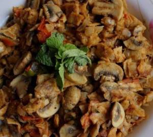 Mushroom Kothu Parotta