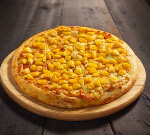 Cheese and corn pizza