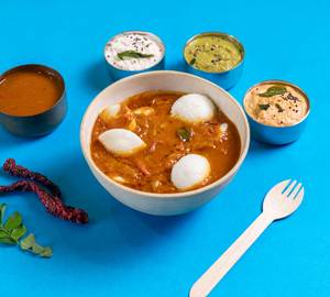 Ghee Sambar Mini Idli